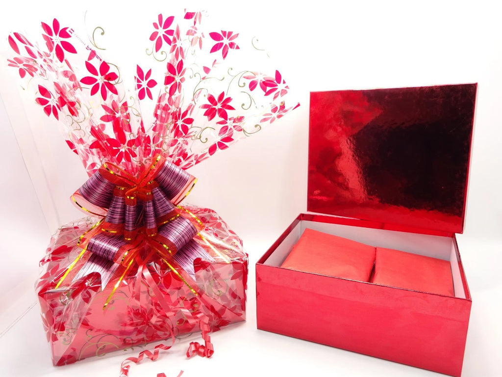 interior packaging shown of the beautiful gift hamper