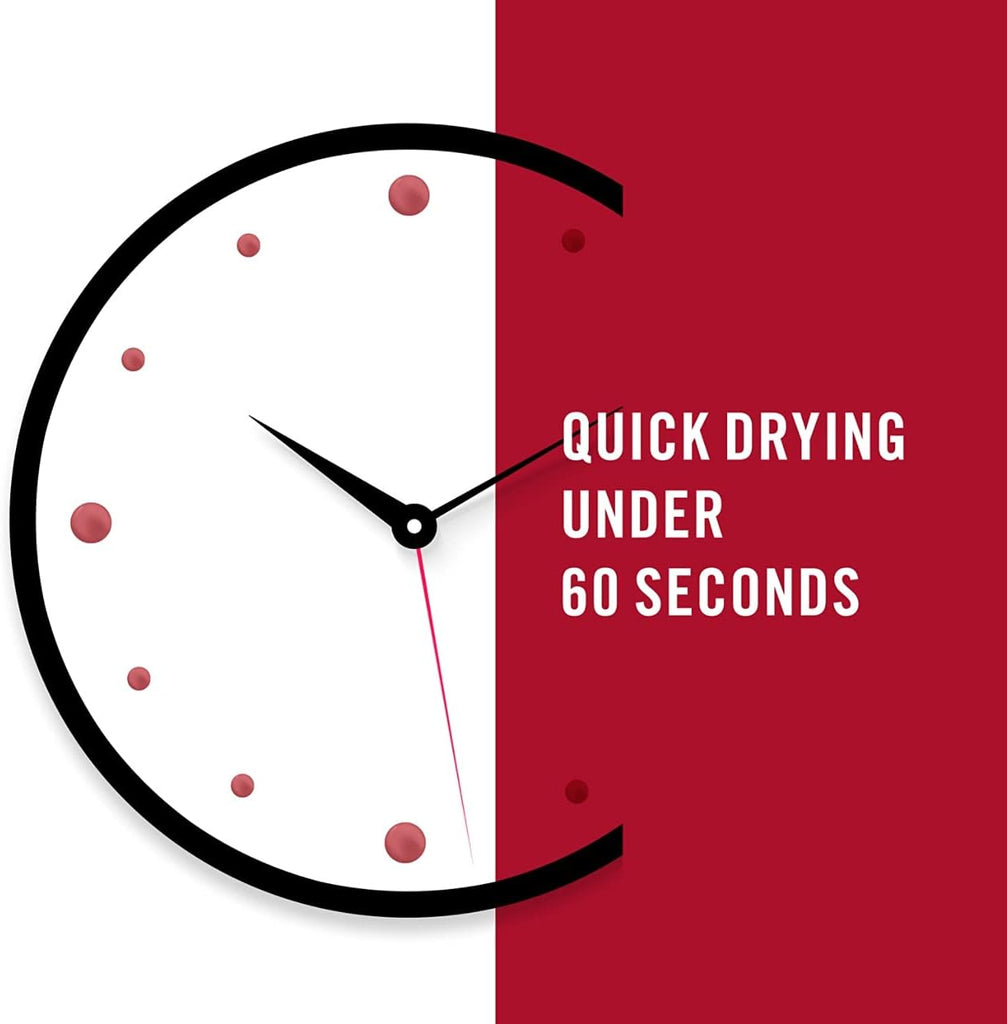 Quick-drying Rimmel 057 Down to Business Super Gel Nail Polish in a nude rose shade, dries under 60 seconds