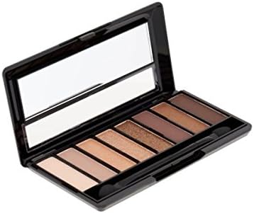 Rimmel Magnif’Eyes 001 Keep Calm palette open at an angle showing mirror and shades