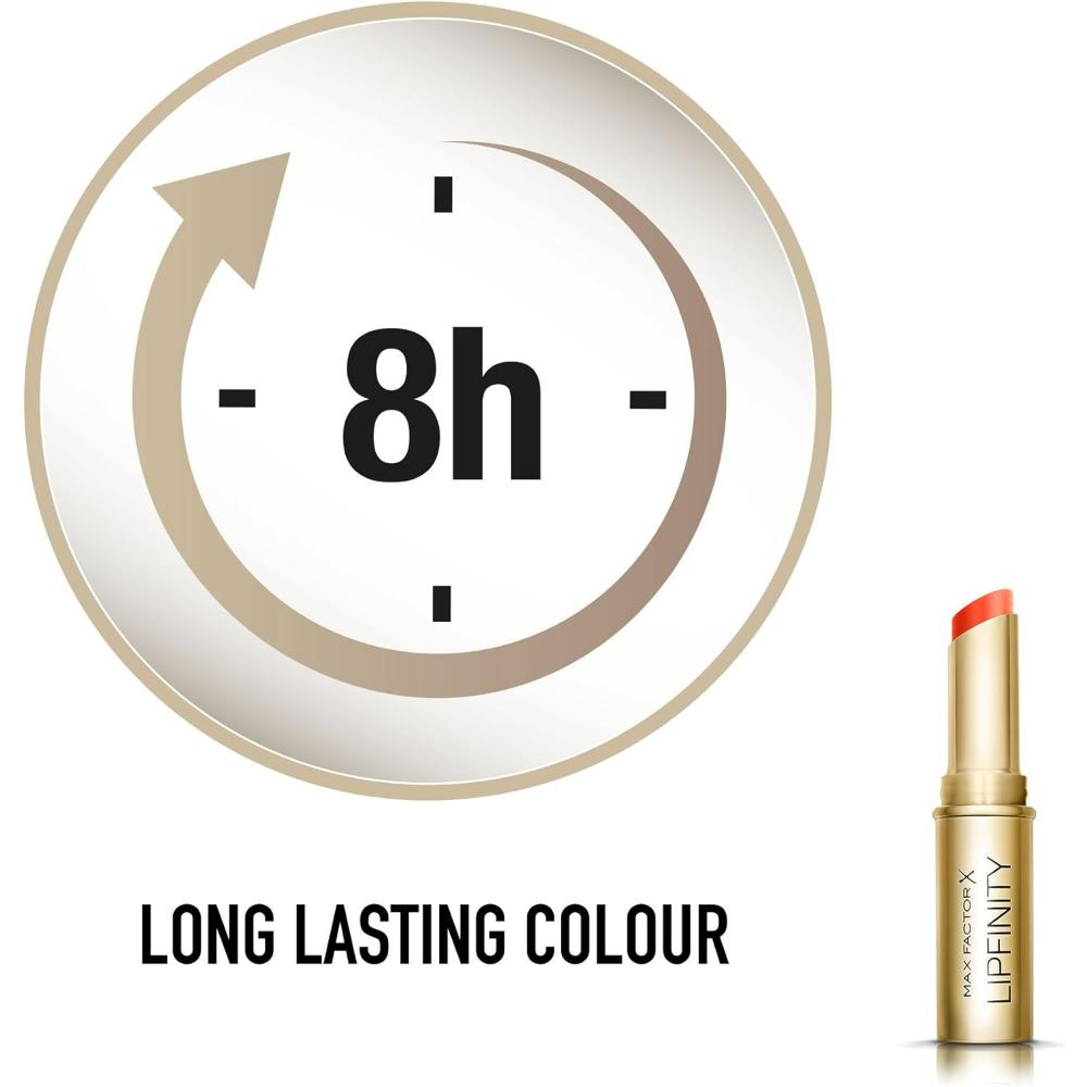 8h long lasting colour Max Factor Lipfinity Long Lasting Bullet Lipstick, 30 Forever Striking