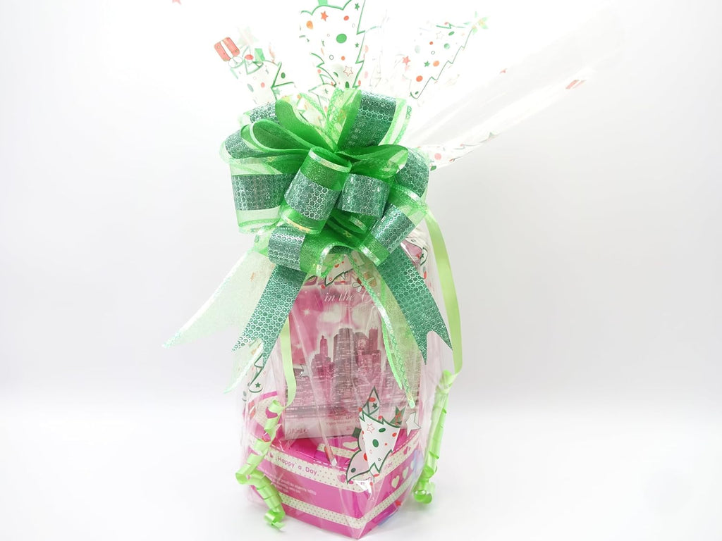 Carrie in the City Perfume and Makeup Kit wrapped in a beautiful green and white festive bow