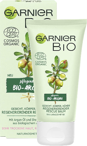 Garnier Bio Argan Rescue Balm box and tube for dry skin 50ml