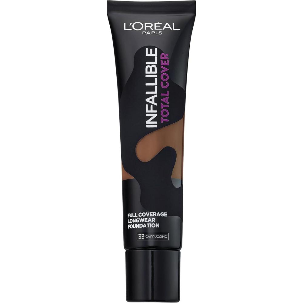 L'Oréal 33 Cappuccino Infallible Total Cover Foundation, 35 g
