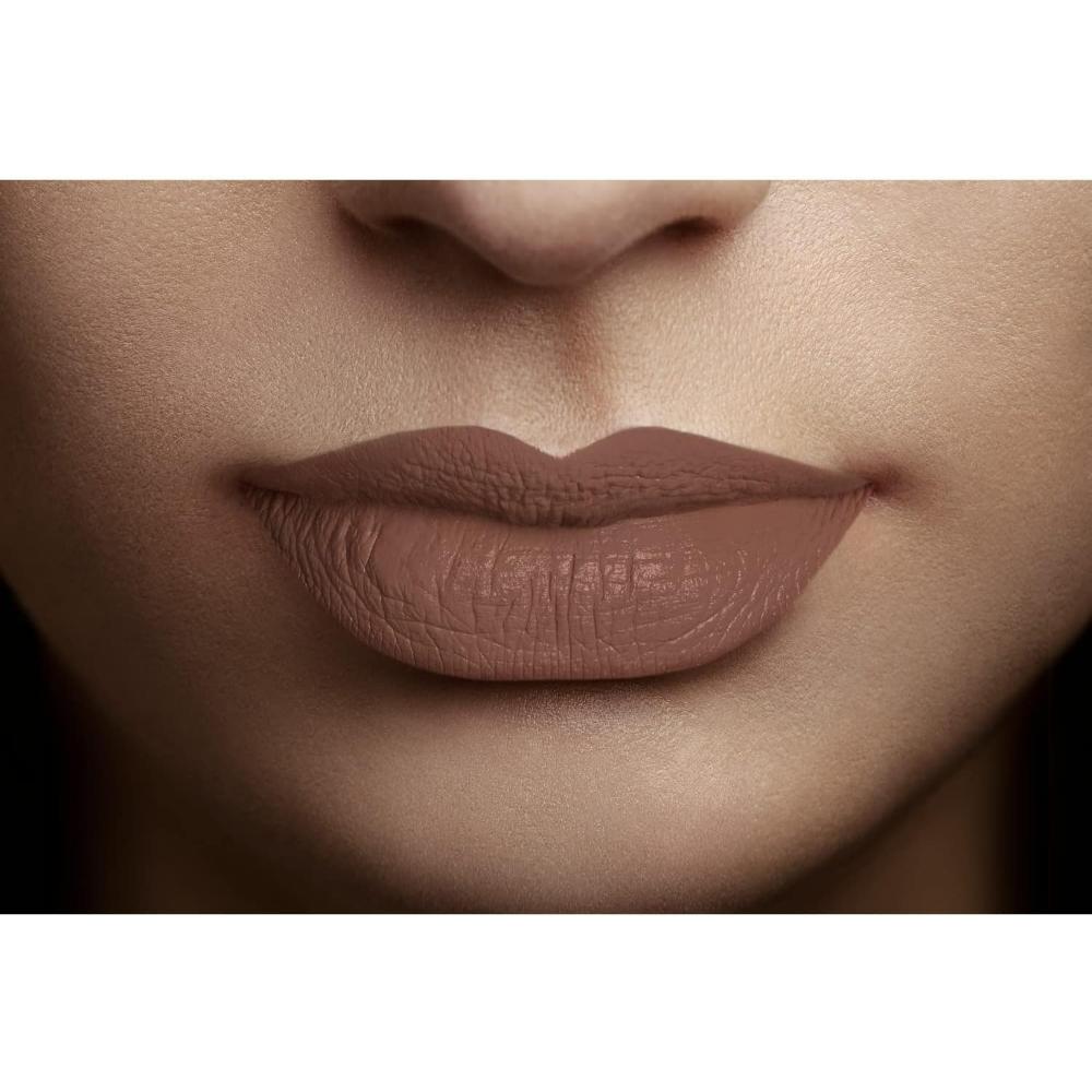 L'Oreal Paris Les Chocolats Ultra Matte Liquid Lipstick 854 Bittersweet applied on lips