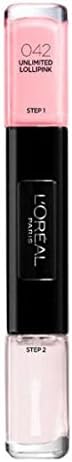 L’Oréal Paris Infallible Duo Gel Nail Polish 042 Unlimited Lollipink pastel pink with glossy gel finish