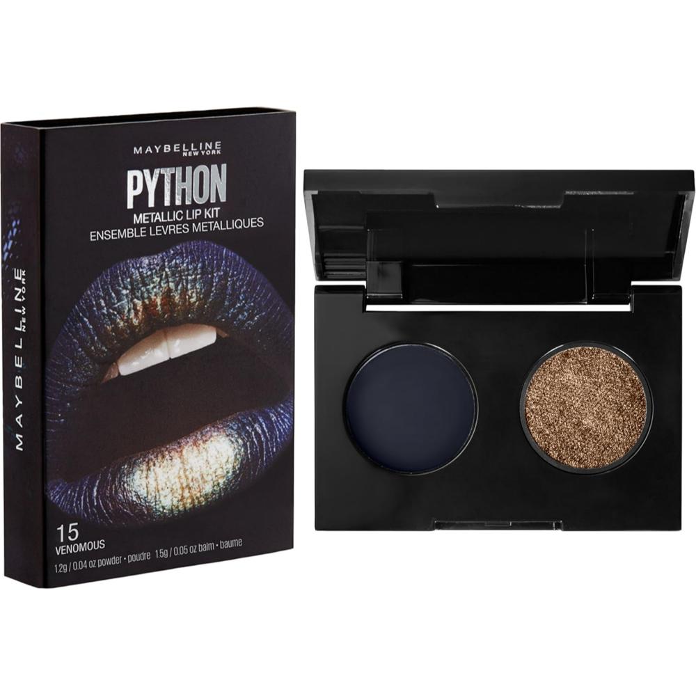 MAYBELLINE - Lip Studio Python Metallic Lip Makeup Kit, 15 Venomous, 2 ...