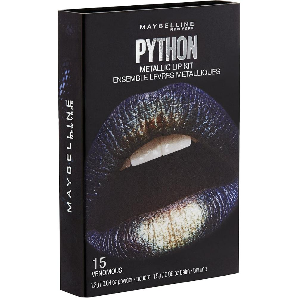 MAYBELLINE - Lip Studio Python Metallic Lip Makeup Kit, 15 Venomous, 2.7g box