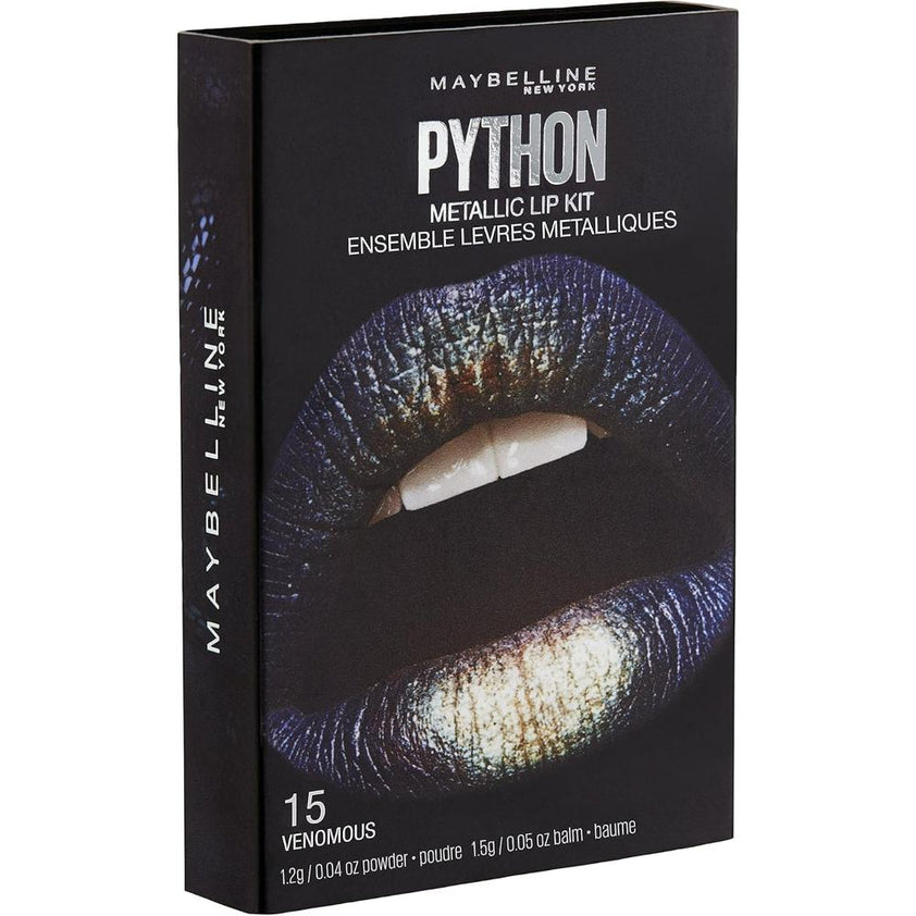 MAYBELLINE - Lip Studio Python Metallic Lip Makeup Kit, 15 Venomous, 2 ...