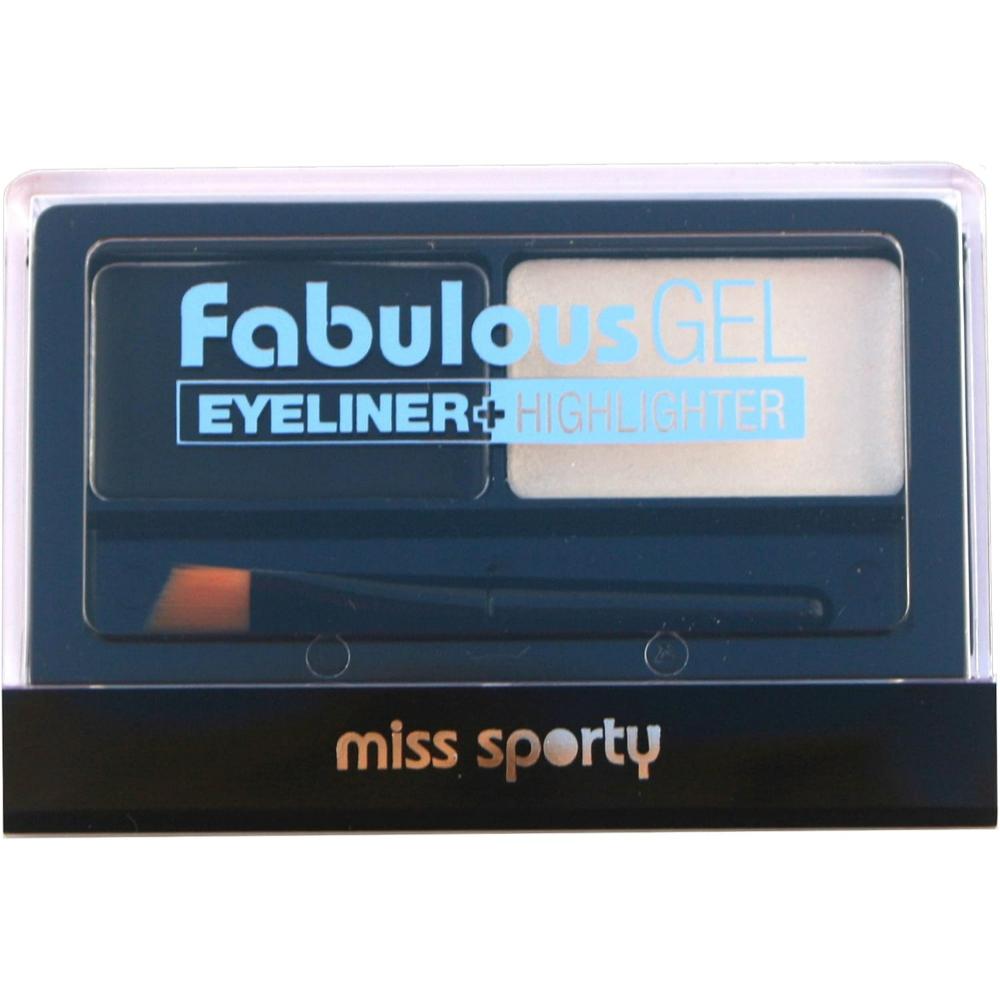 MISS SPORTY FABULOUS GEL EYELINER + HIGHLIGHTER 001 BLACK & WHITE