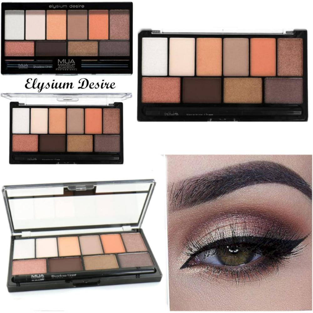 MUA Elysium Desire Palette with rich, warm tones in 10 versatile shades