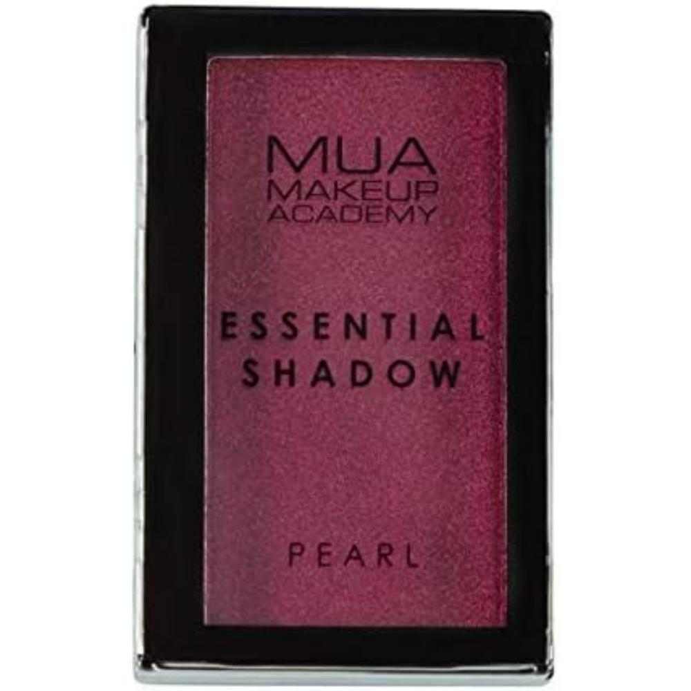 Front view of MUA Essential Eyeshadow in Ember Pearl, highlighting the sleek packaging and pearl-finish label