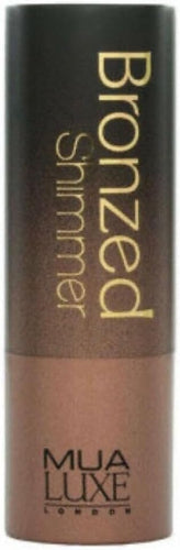 Closed MUA Luxe Bronzed Shimmer stick with sleek bronze and black ombré packaging