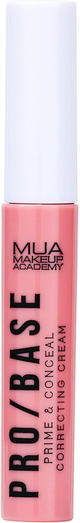 MUA Pro/Base Prime & Conceal CC Cream Peach Corrector closed tube with white cap and bold black lettering