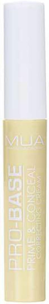 MUA Pro/Base Prime & Conceal CC Cream Yellow Corrector closed tube with white cap and sleek design