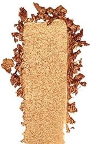 Swatch of MUA Shimmer Silk Highlight Powder Golden Hour showing warm golden glow with radiant shimmer finish