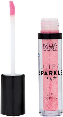 MUA Ultra Sparkle Lip Topper Rosy with doe-foot applicator for smooth and precise application