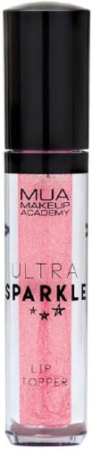 MUA Ultra Sparkle Lip Topper Rosy with shimmering pink glitter gloss finish