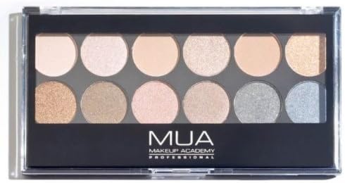 MUA Eyeshadow Palette Undressed with 12 neutral shimmer and matte shades