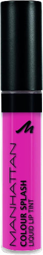 Manhattan Colour Splash Liquid Lip Tint 54L So Paris! in a bold, vibrant fuchsia pink shade housed in a sleek cylindrical tube with black cap