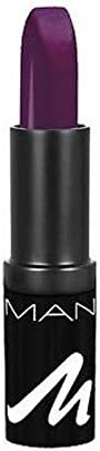 Manhattan Perfect Creamy & Care Lipstick 25F in bold deep plum shade with black casing and silver Manhattan logo