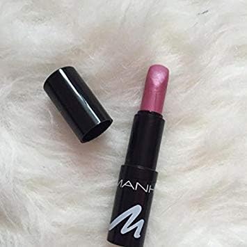Manhattan Perfect Creamy & Care Lipstick 56I tube in shimmering mauve pink shade with black casing and cap placed beside it