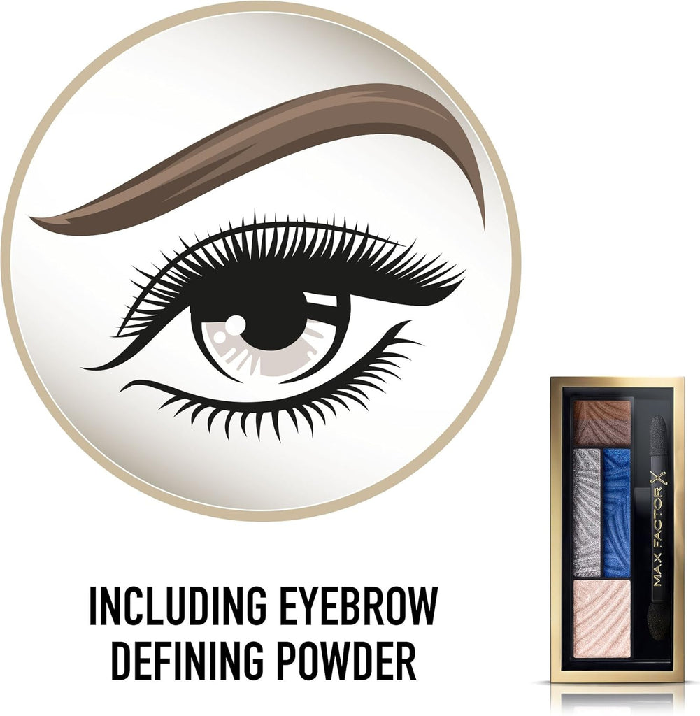 Max Factor Azure Allure Eye Drama Kit showing included eyebrow defining powder for shaping and filling brows