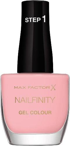 Max Factor Nailfinity Gel Colour Leading Lady 230 in sleek glass bottle with black STEP 1 cap