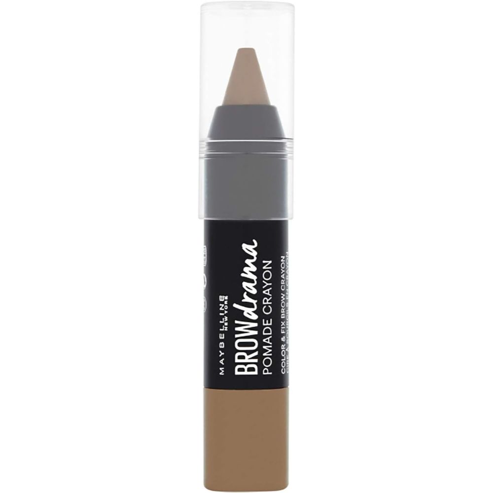 Maybelline Brow Drama Pomade Crayon in Medium Brown for defined brows