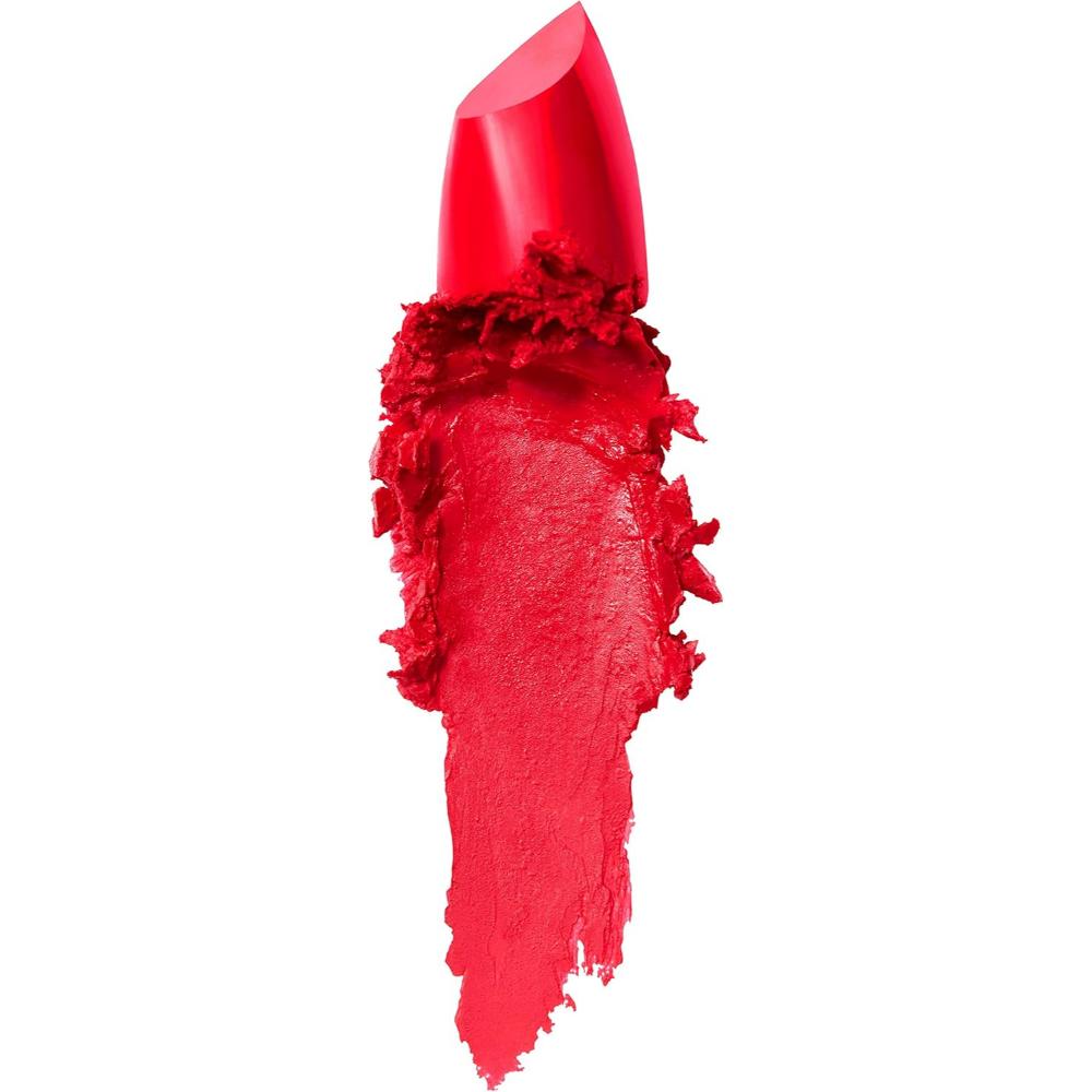 Swatch of Maybelline Colour Sensational 422 Coral Tonic—a bright coral shade