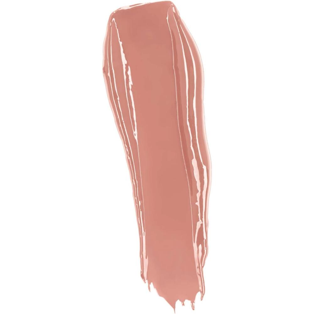 Swatch of Maybelline Color Sensational Shine Compulsion Lipstick in 50 Baddest Beige, a creamy nude shade with a glossy finish.