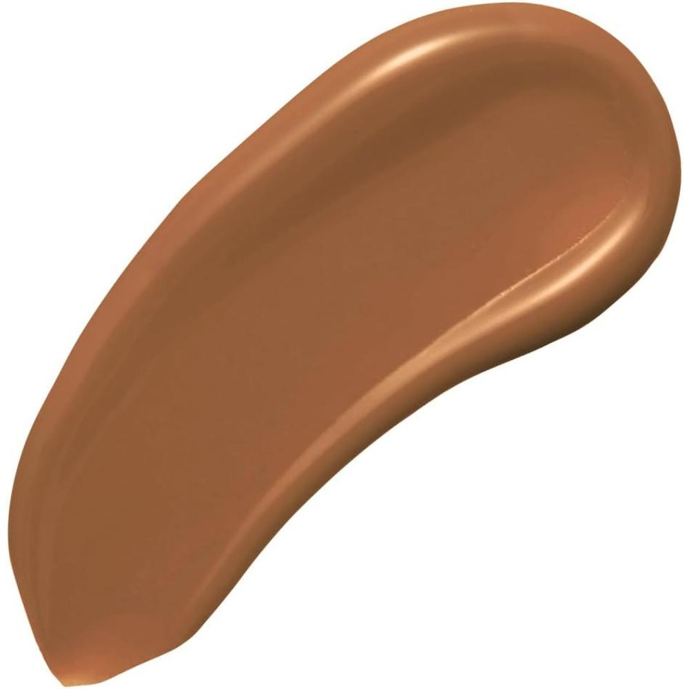 Swatch of Maybelline 352 Truffle Fit Me Matte + Poreless Foundation showing smooth, blendable medium coverage in a rich deep shade