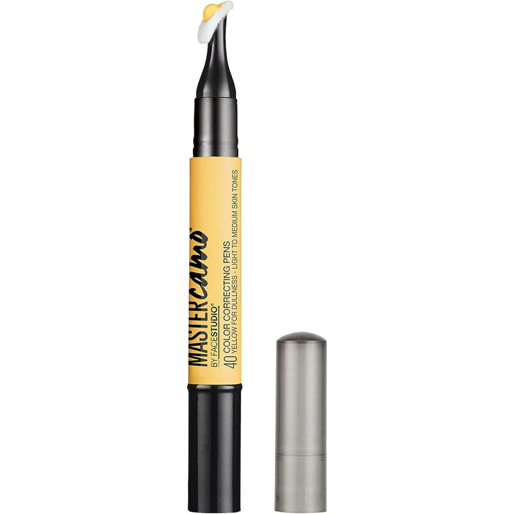 Maybelline Master Camo Color Correcting Pens Yellow with open cap