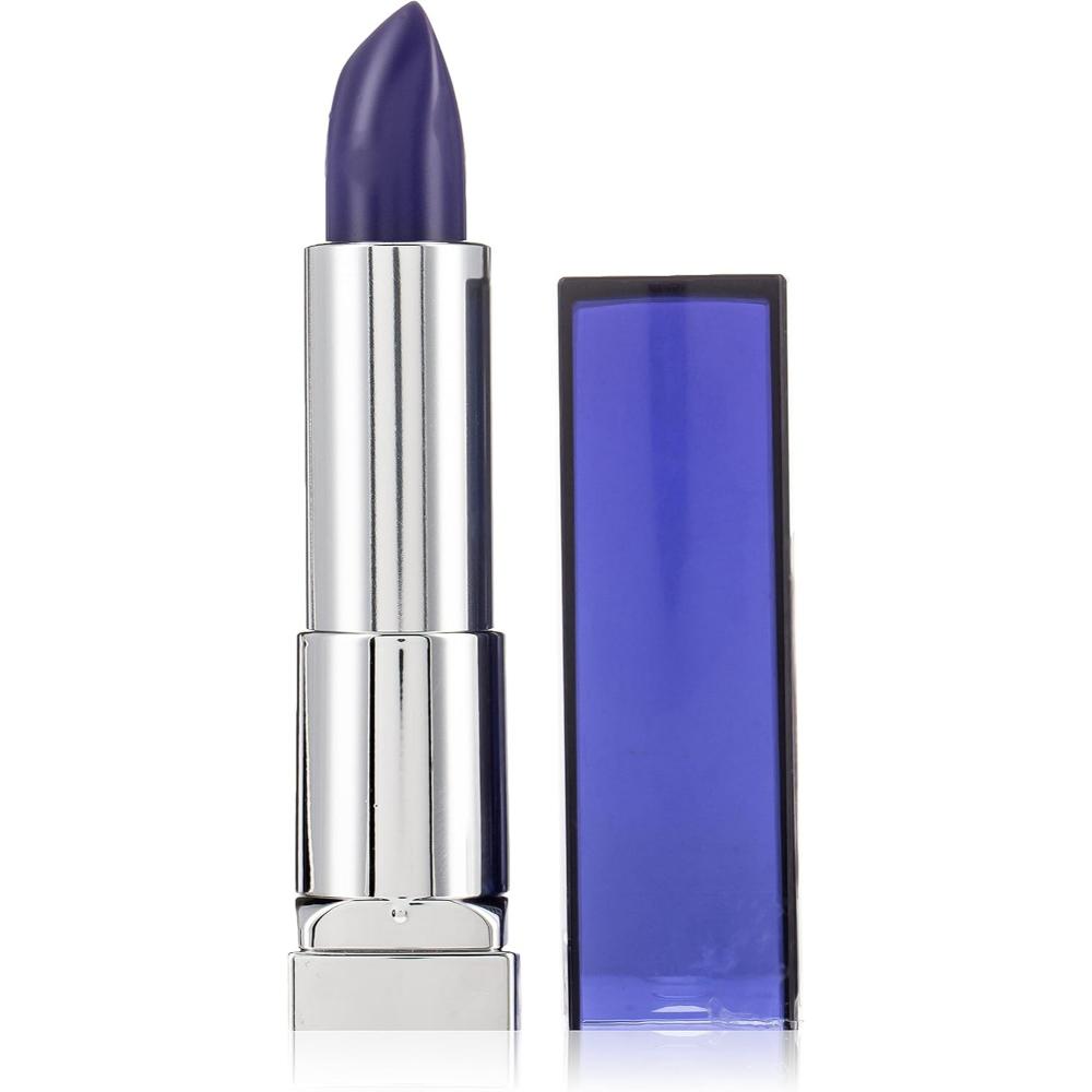 Maybelline Color Sensational Loaded Bold Lipstick in Sapphire Siren 891, a deep sapphire blue shade with a bold finish