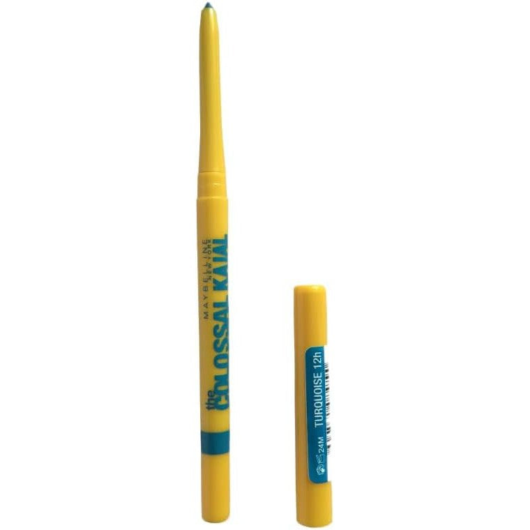 Maybelline The Colossal Kajal 12H Turquoise Eye Liner Pencil open lid