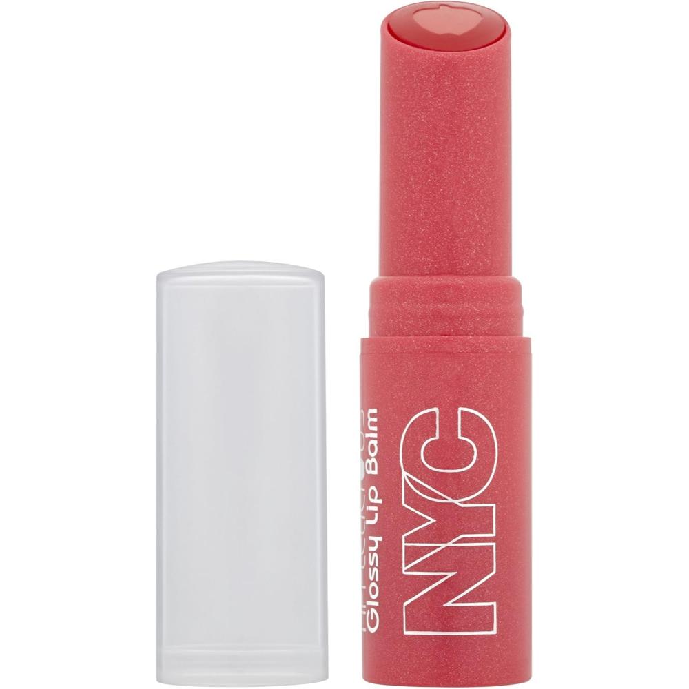 NYC Applelicious Glossy Lip Balm Number 356, Big Apple Red. Deep Pink Shade.