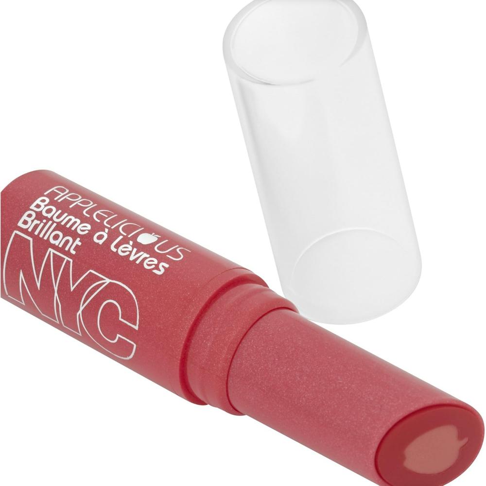 NYC Applelicious Glossy Lip Balm Number 356, Big Apple Red open