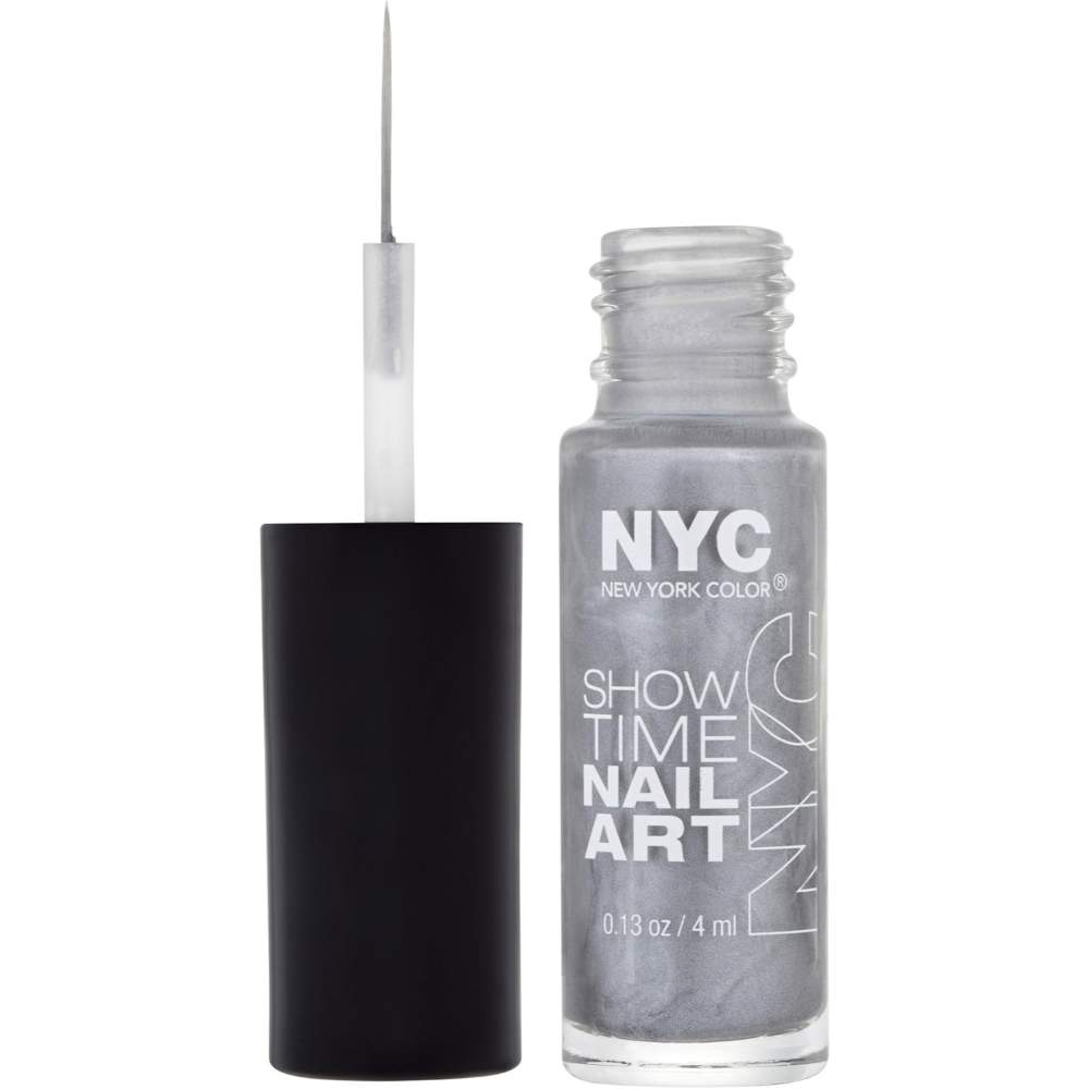 NYC Showtime Nail Art Number 002 Silverism, 4ml open bottle
