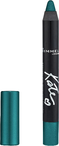 Rimmel 103 Pure Turquoise Scandaleyes Shadow Stick by Kate with teal metallic finish, 0.25g