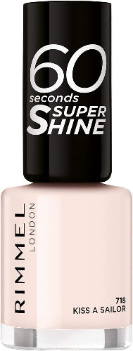 Rimmel 60 Seconds Super Shine Nail Polish 718 Kiss A Sailor bottle with black cap