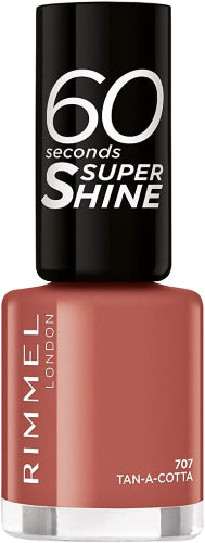 Rimmel London 60 Seconds Super Shine Nail Polish 707 Tan-A-Cotta – warm terracotta nude shade