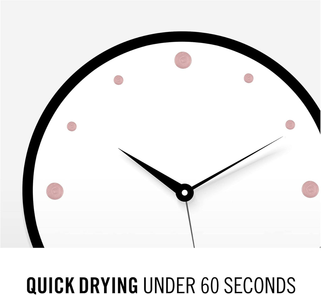 Clock graphic showing Rimmel 723 Sea Nymph dries in under 60 seconds – quick dry nail colour