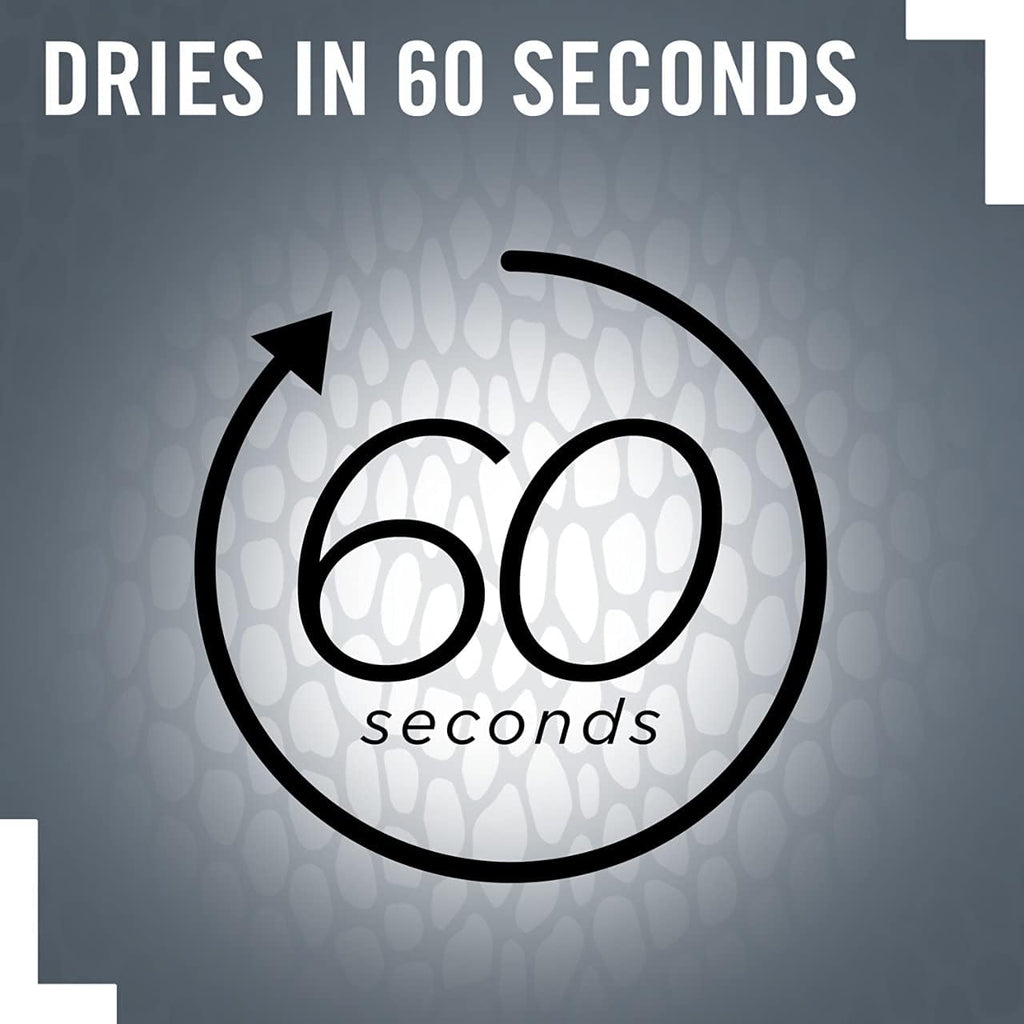 Rimmel 807 My Grey Rita Ora Nail Polish highlighting quick dry in 60 seconds