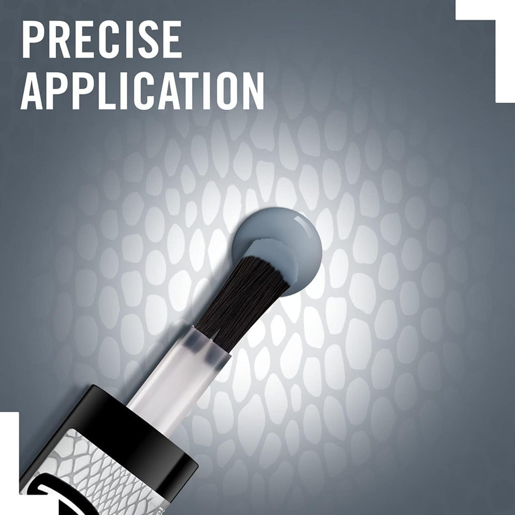 Precise brush of Rimmel 807 My Grey Rita Ora Nail Polish applying smooth grey polish
