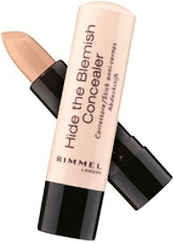 Rimmel Hide The Blemish Concealer 015 Cappuccino twist-up tube with cap removed showing product
