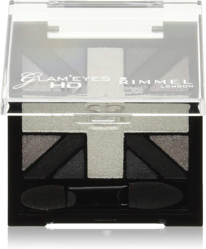 Rimmel London Glam’Eyes Quad Eyeshadow Black Cab 001 palette with Union Jack design
