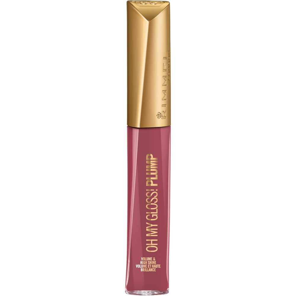 Rimmel Oh My Gloss! Plump Lip Gloss #211 Mauve Mama, 6.5ml tube with golden cap