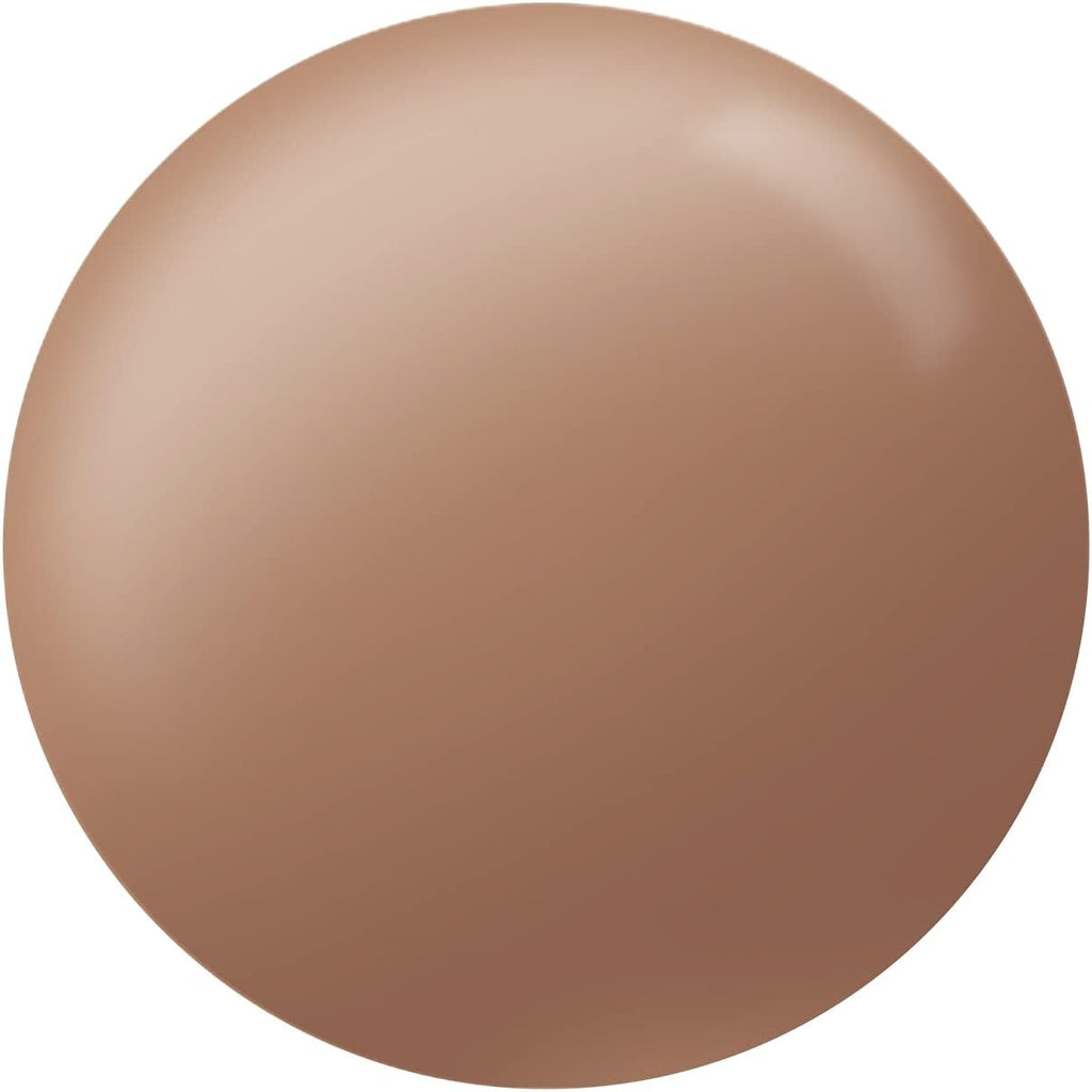 Close-up swatch of Rimmel Super Gel Nail Polish 014 Influential showing soft nude beige color with shine