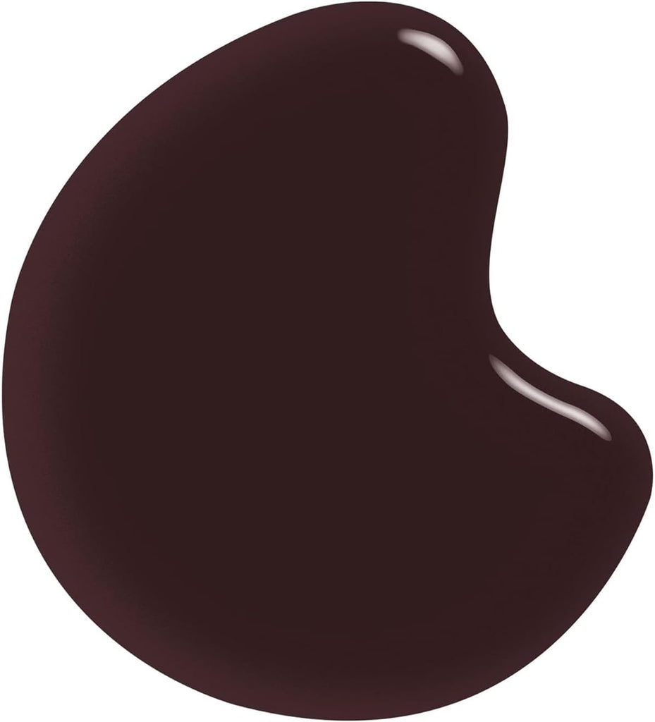 Close-up liquid swatch of Sally Hansen Good Kind Pure 151 Warm Cacao nail polish, displaying its deep cocoa brown shade with a smooth glossy texture that reflects light beautifully for an elegant and sophisticated look