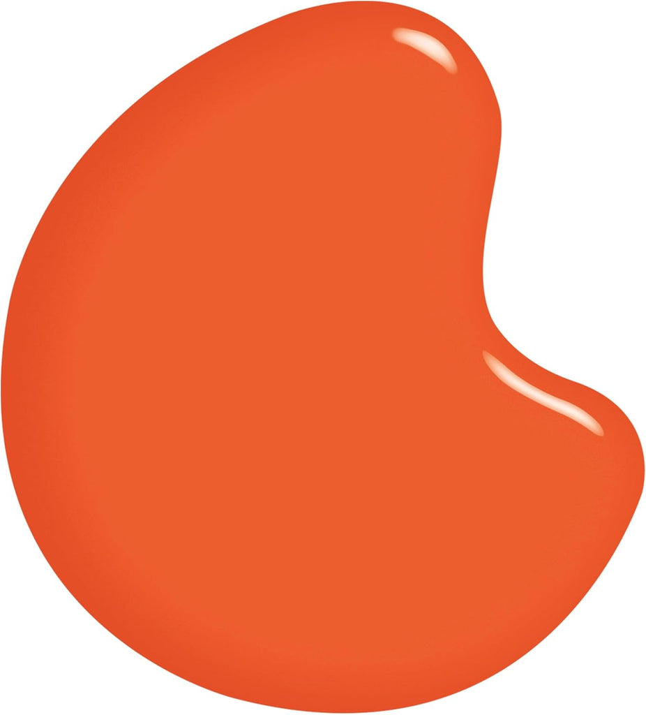 Vibrant swatch of Sally Hansen Insta-Dri 755 Pump-Kid showing rich pumpkin orange glossy finish