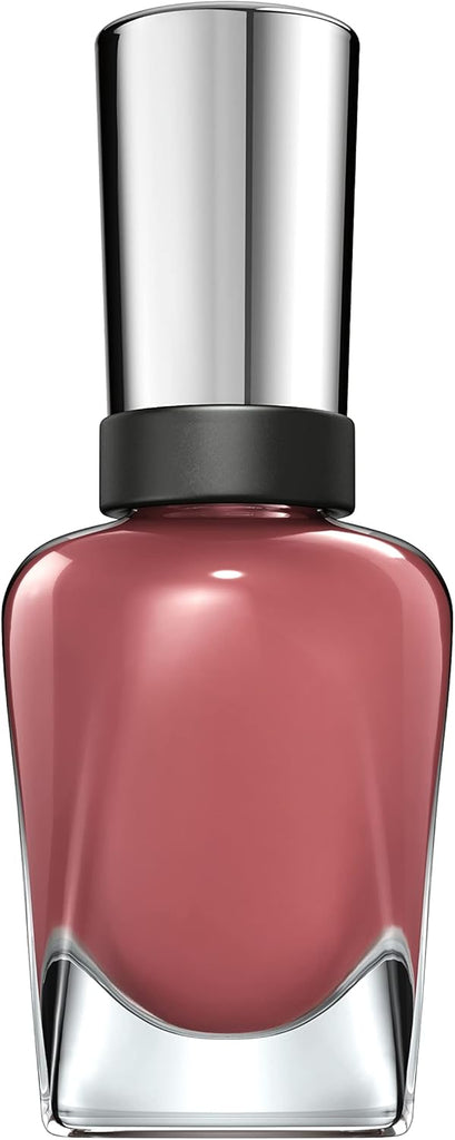 Back view of Sally Hansen Complete Salon Manicure 331 Enchante nail polish bottle showing the muted rose pink polish color